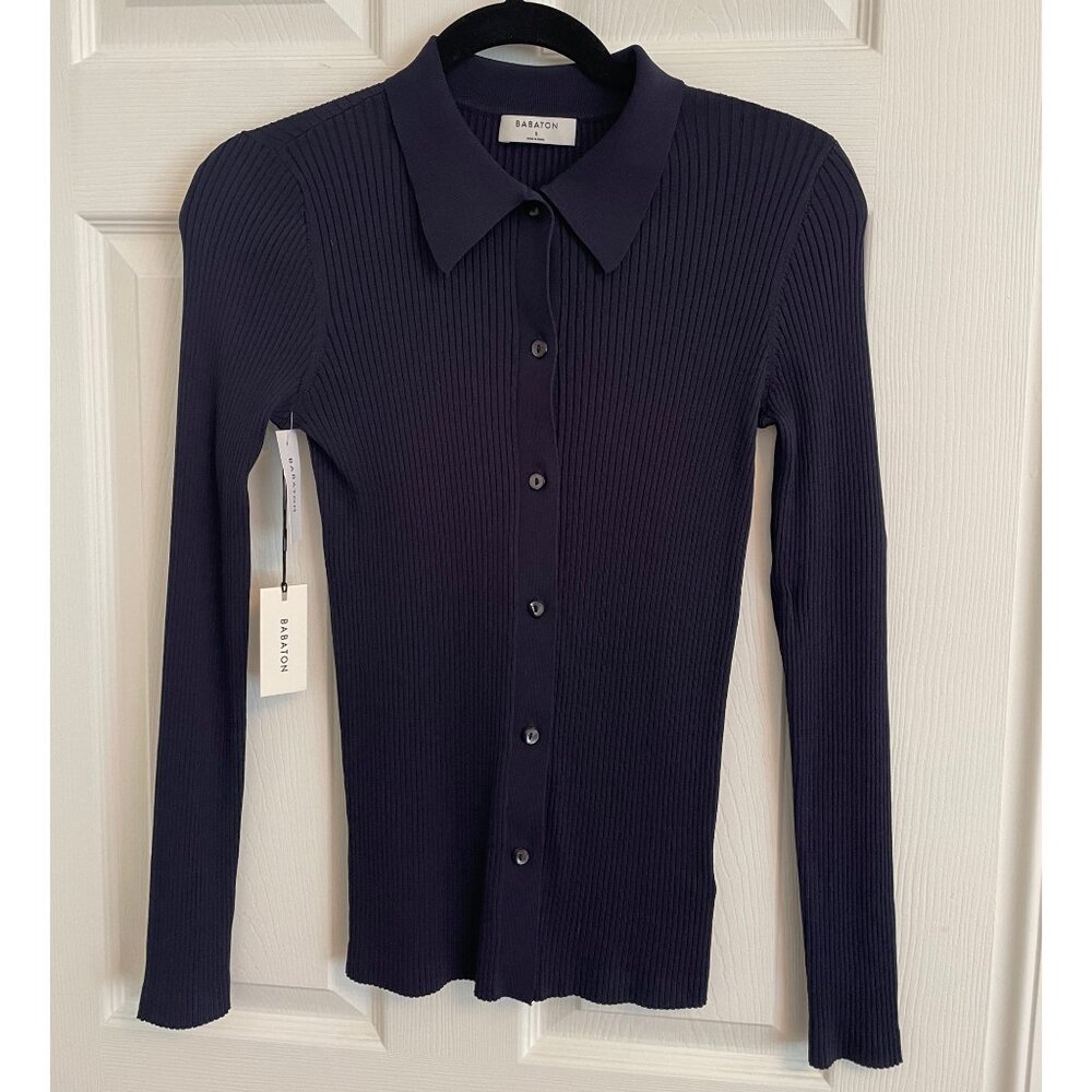 Aritzia Babaton Finley Top Blue Size Small NWT